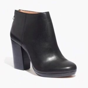 Madewell Leather Black heel Ankle Boots